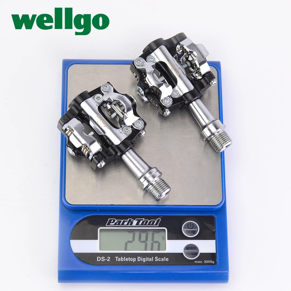 Wellgo M19 Ultralight Aluminum Alloy MTB Road Bike Pedal Sealed Bearing Clipless pedal SPD Bike Pedals Bicycle Parts