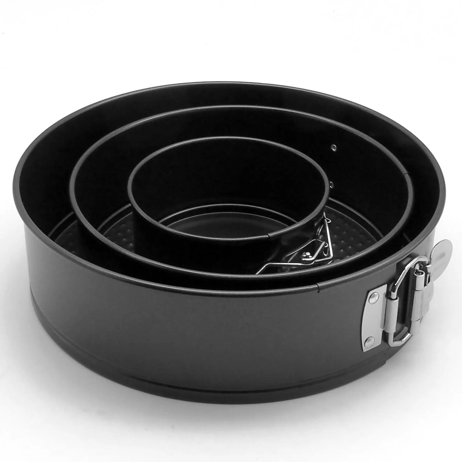Non Stick Cake Mold Baking Pan Tray Spring Form Round Bakeware Set Coated Cake Mold Baking Pan Spring Form Bakeware Tin Tray