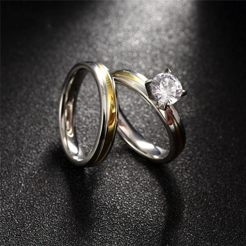Stainless Steel Wedding Rings for Lovers 