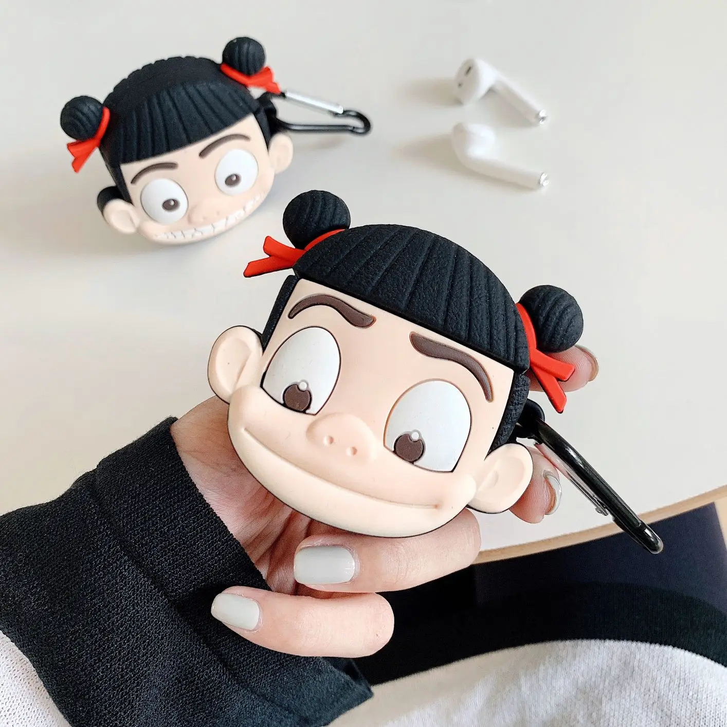 Милый чехол для наушников Airpods 2 Чехол мультяшный Nezha силиконовый защитный чехол для наушников для Apple AirPods чехол для наушников