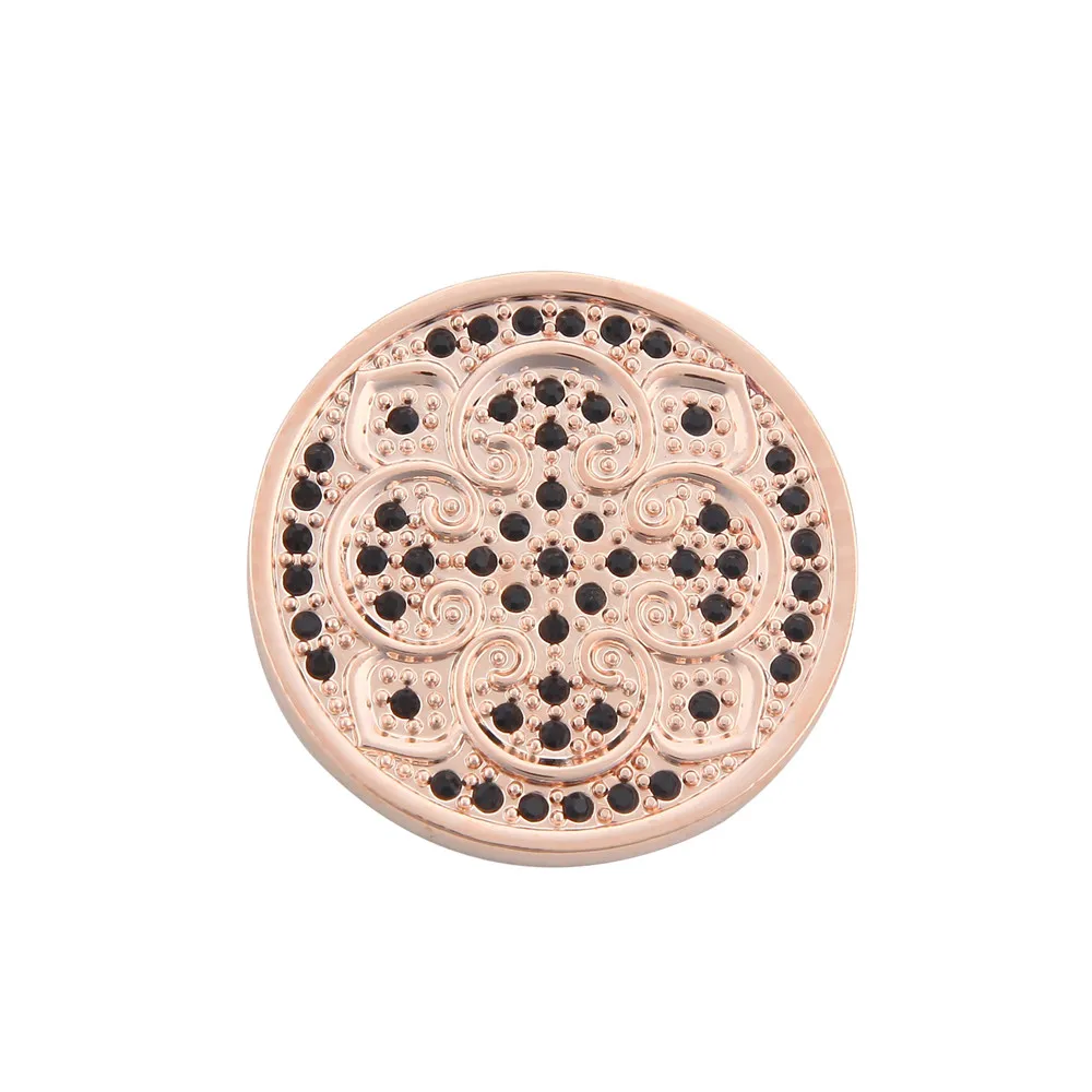 Somsoar ювелирные изделия распродажа розовое золото 33 мм диск монета в размере большой держатель для монет кулон - Окраска металла: 589C