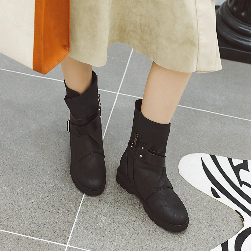Sarairis/Новинка 2019 года; Лидер продаж; ботильоны на платформе; женская обувь; выразительная обувь с пряжкой и ремешком; женские ботинки;