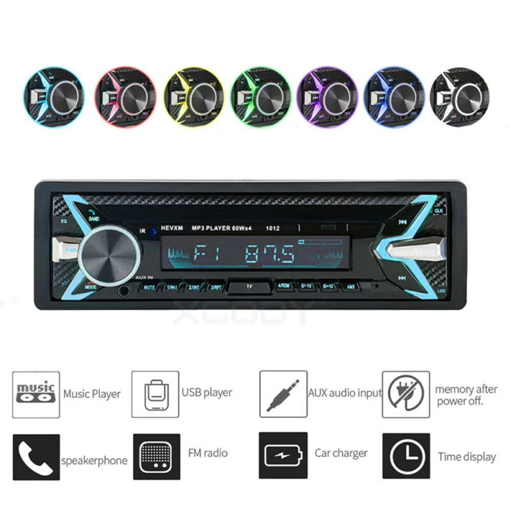 1Din автомобильный стерео аудио Радио MP3 плеер Bluetooth Авторадио автомобильный Радио стерео плеер Bluetooth " 12 в автомобильный стерео плеер