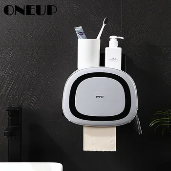 

ONEUP Wall-mount Tissue Box For Toilet Portable Toilet Paper Holder Double-layer Storage Box Home Organizer Bathroom Accessories