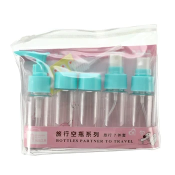 

5pcs/Set Portable Travel Refillable Bottles Set Cosmetic Spray Bottles Kit Plastic Lotion Empty Travel Bottles Makeup Container