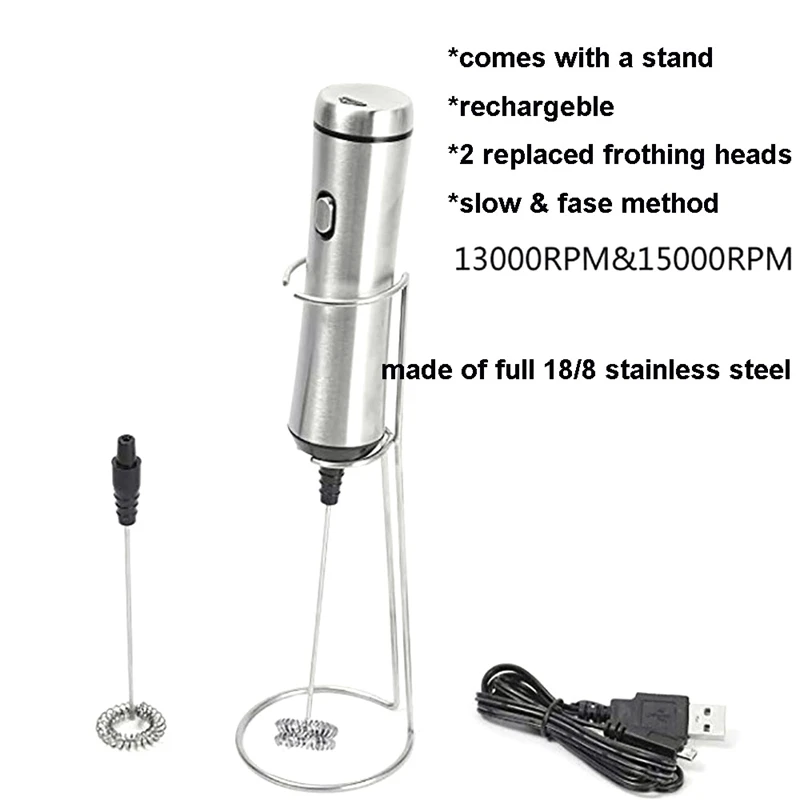 Milk Frother Electric Handheld Portable Powerful Milk Foamer For Latte/Cappuccino Coffee Chocolate,Durable Stainless Steel Egg B Milk Frother Electric Handheld Portable Powerful Milk Foamer For Latte/Cappuccino Coffee Chocolate,Durable Stainless Steel Egg B