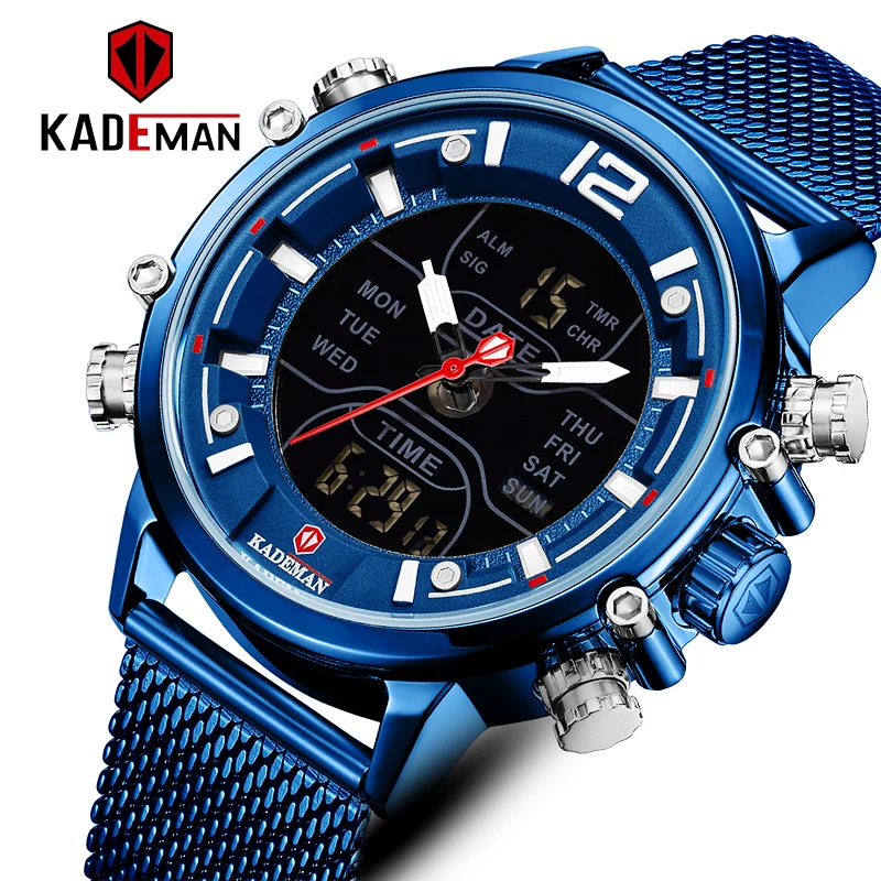 

Blue Watch Mens Top Luxury Brand Men Sports Watches Men's Quartz LED Digital Military Wrist Watches Male Clock Relogio Masculino
