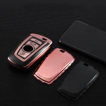 Cover chiate/telecomando per BMW F31 F10 F11 F30 F18 E46 118i 320i 1 3 5 7 serie X3 F25 X4 M3 M5 borsa portachiavi accessori Shell - Copertura della cassa chiave dell automobile di TPU per BMW F31 F10 F11 F30 F18