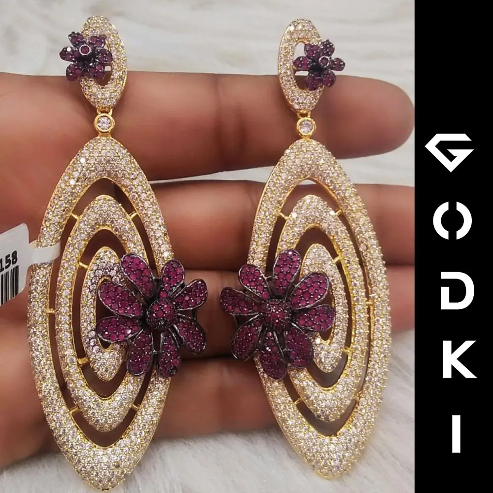 Модные роскошные круглые серьги GODKI с цветами для женщин модные золотые