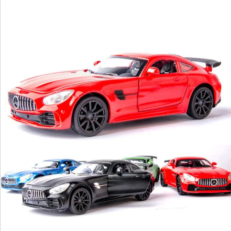 1:32 Масштаб mercedes Модель гоночного автомобиля игрушка для Benz AMG GTR спортивный