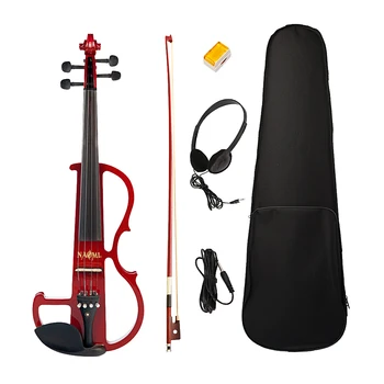 

Student 4/4 Electric Violin Kit With Case Bow Rosin Headphone Musical Gift