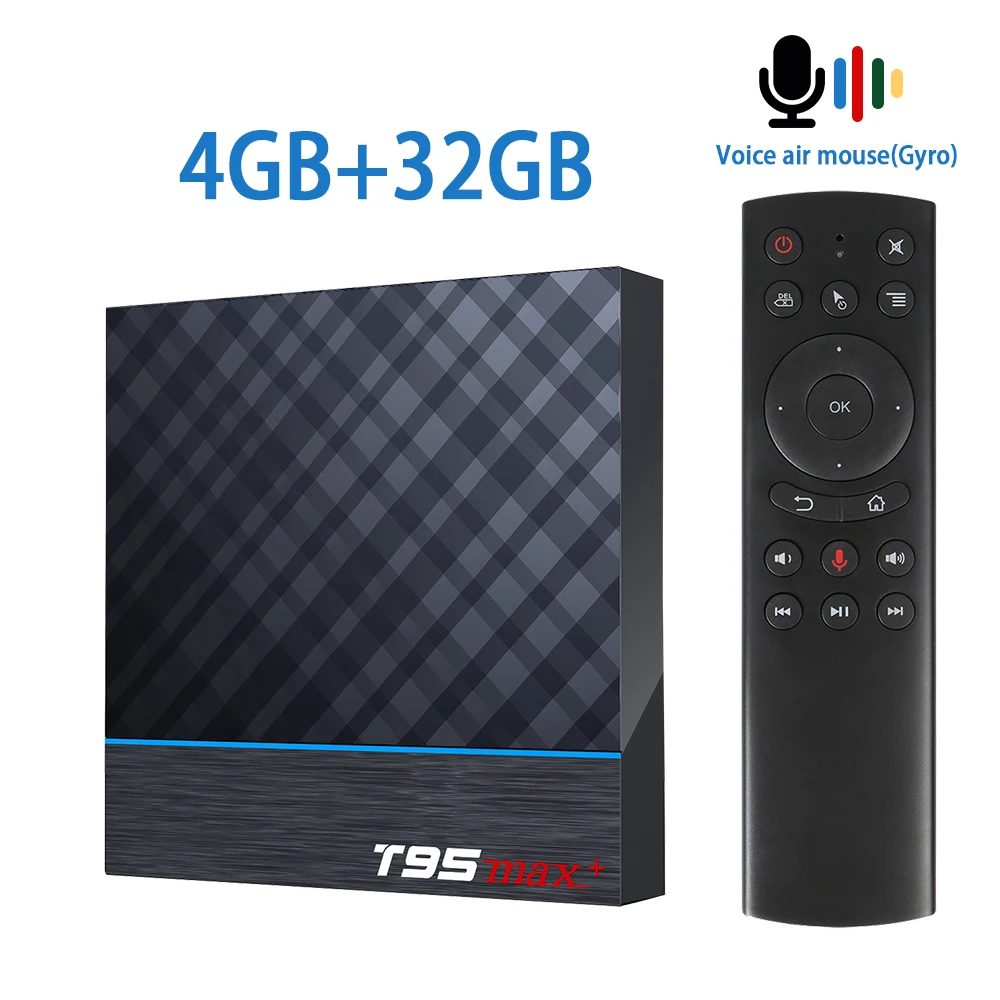 32Gnew Voice Transpeed Android 9,0 ТВ приставка Amlogic S905X3 двойной Wifi BT4.0 4K Google Play Store Netflix Youtube 4K медиаплеер - Цвет: 32Gnew Voice