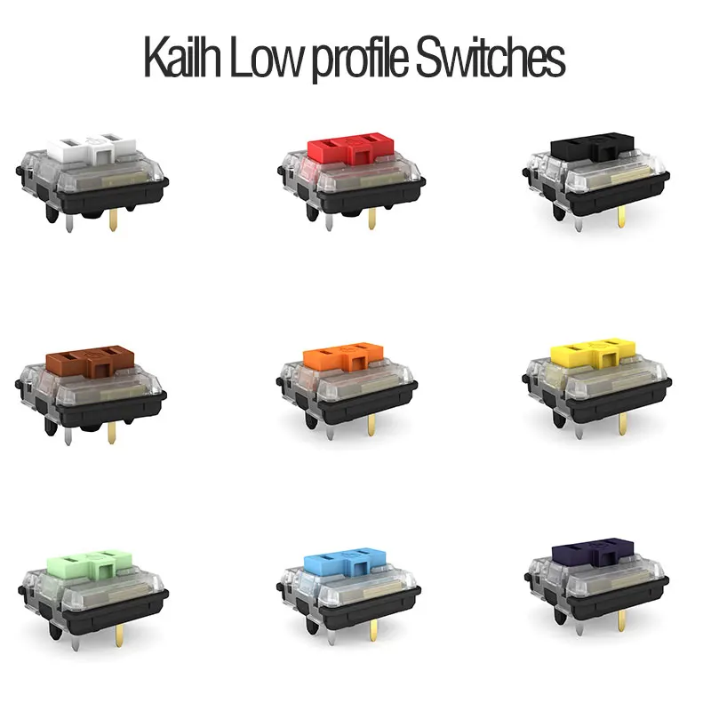 Kailh-interruptor Rgb Ultrafino para Teclado Mecânico do Jogo Perfil Baixo Metade Alta Backlit Marrom Branco Azul Vermelho