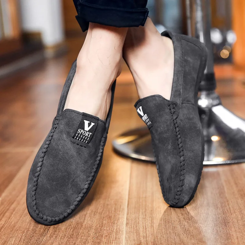 

Men Peas New Style MEN'S SHOES Korean-style Trend Versatile Winter Cotton-padded Shoes Shoes Slip Rubber Loafers Korean-style Ca