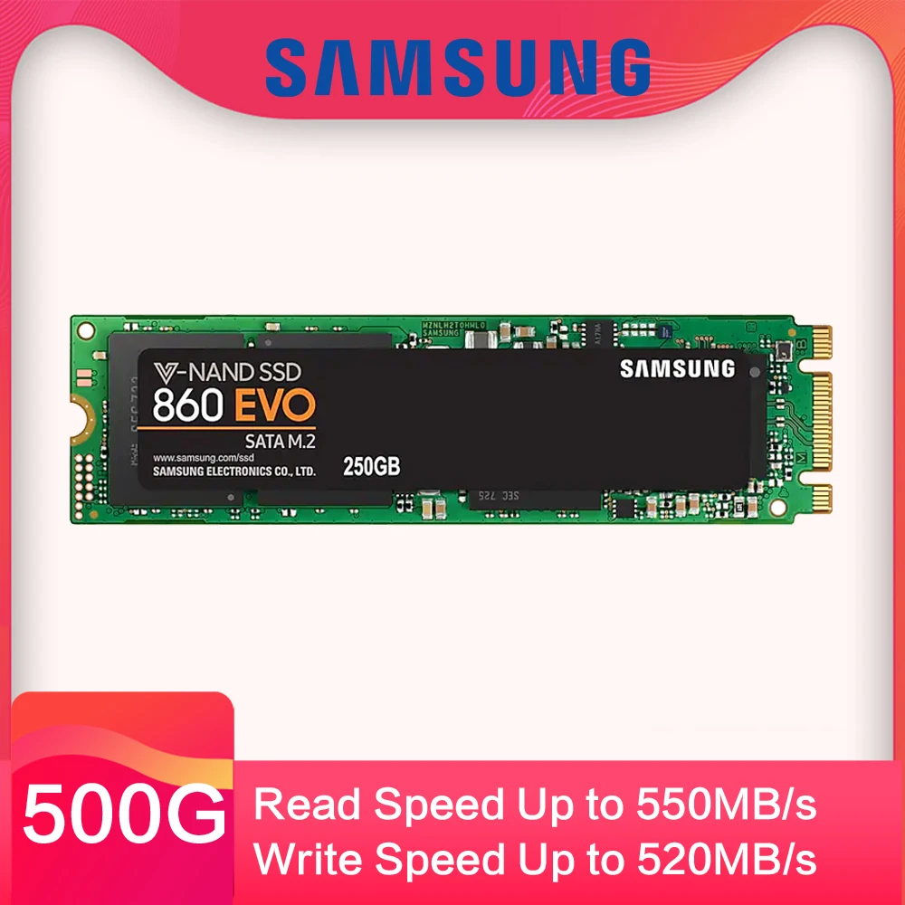 SAMSUNG SSD 860 EVO M.2 2280 SATA disco duro 500 GB 250 GBde estado sólido interno HDD m2 ноутбук ПК MLC PCIe dur|Внутренние