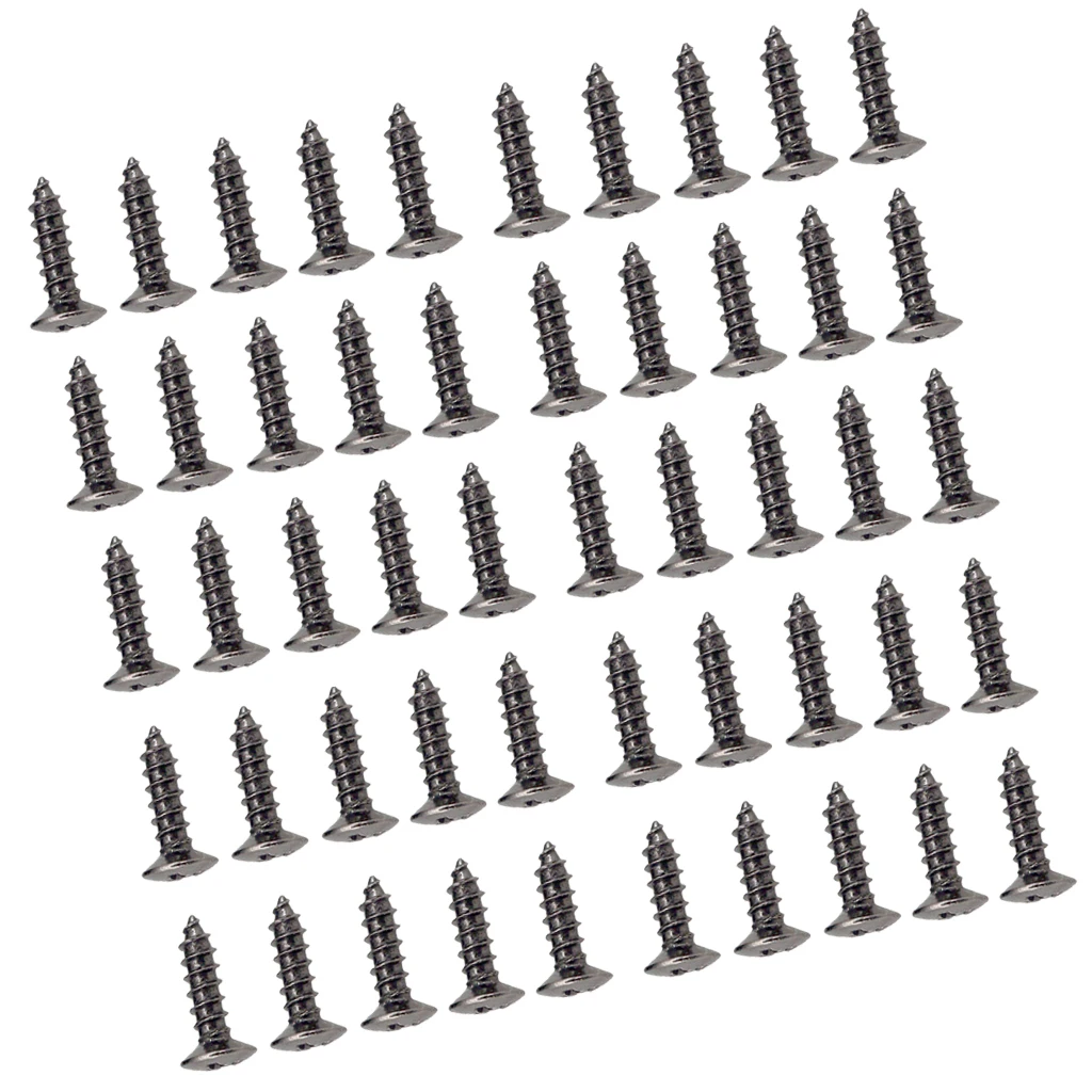 50 Pack Guitar Bass Pickguard Screws for  ST Squier SQ Guitar Parts