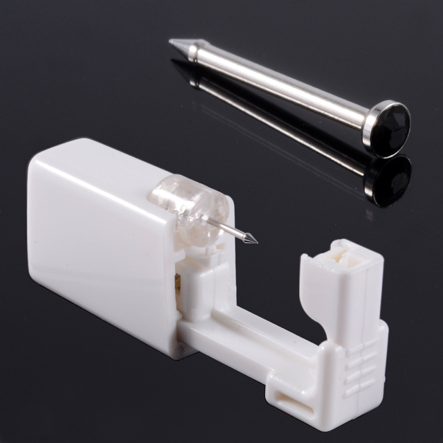 Disposable No Pain Safety Sterile Ear Nose lip Piercing Unit Tool Stud Body 2mm Gem Nose Stud Piercing Machine