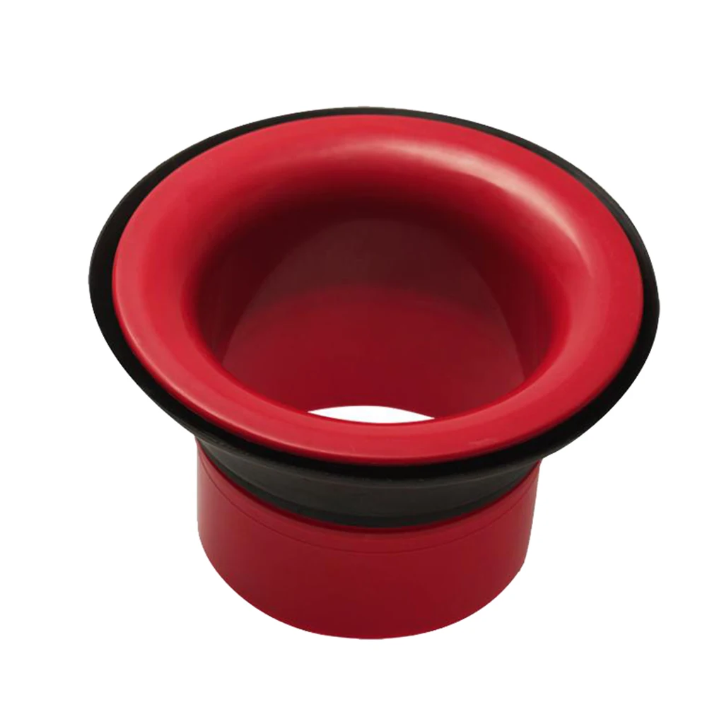 Bass Kick Drum Enhancer Port Hole Insert w/ Ring Drum Set Parts Accs, Red