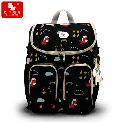 

The New Multifunction High capacity Maternal and child package Waterproof Fashion Leisure Travel Bottle bag Insulation Diaper