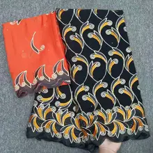 Африканская кружевная ткань высокого качества, хлопковое кружево для женщин, хлопок, швейцарское кружево из вуали, швейцарская ткань из Дубая 5+ 2 ярдов