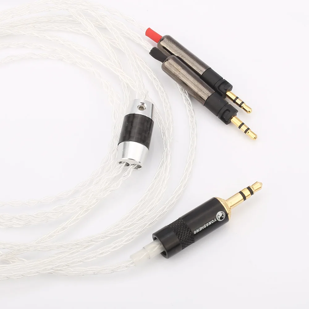 Audiocrast 3 5mm Stereo 8 Cores 7N OCC Silver Plated R70X Headphone Upgrade Cable for ATH R70X R70X headphones