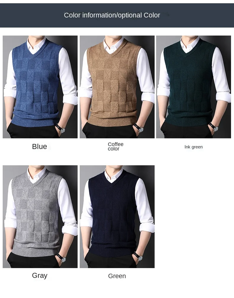 Top Grade New Fashion Brand Knit Pullover Sleeveless Sweater Vest Men V-Neck Sleeveless Preppy Trendy Casual Mens Clothes 2022