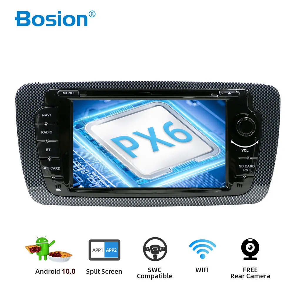 Bosion Android 10 Автомобильный DVD Радио для Seat Ibiza 6j 2009 2010 2012 2013 GPS навигация 2 Din экран