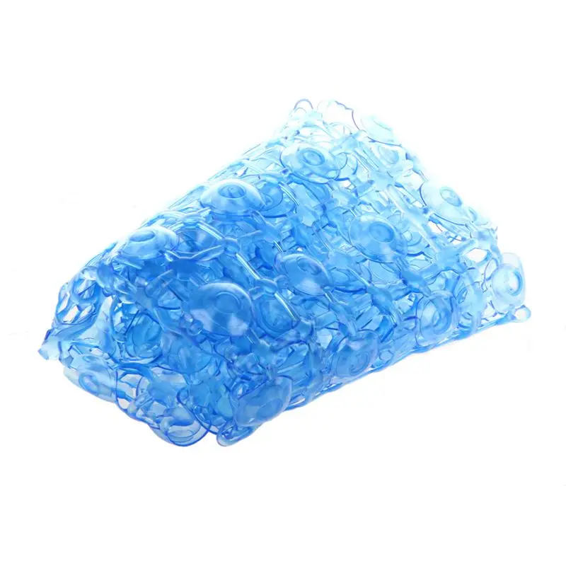 PVC Strong Non Slip Bathroom Bath Floor Shower Tub Mat Massage Pad Suction Cup blue
