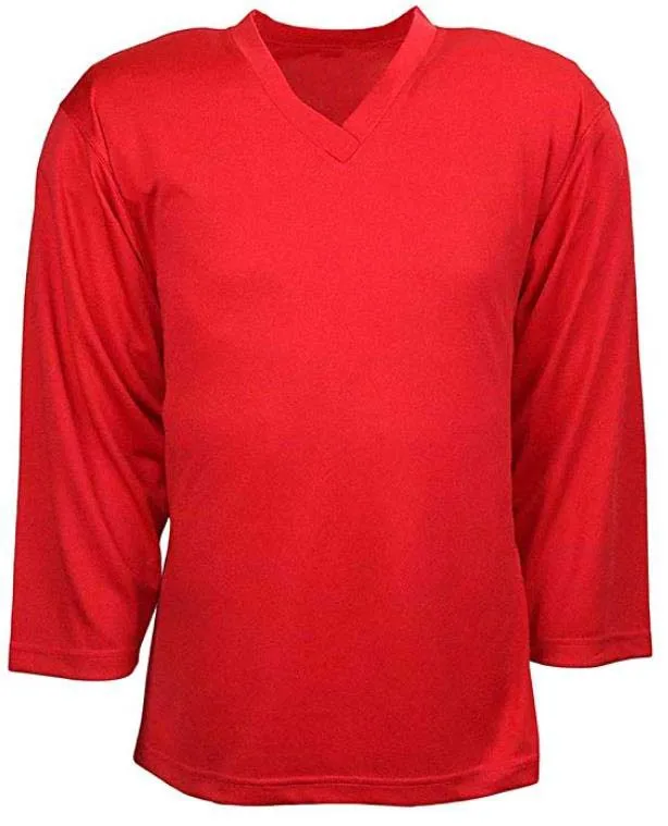 Майка хоккейная тренировочная. Красная джерси. Свитер тренировочный поло. Practice Jersey adidas.