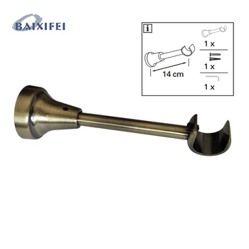 

2 Pcs D19mm Curtain Rod Decorative EUROPA bracket 14cm,Curtain Accessories Bracket for Window Decoration