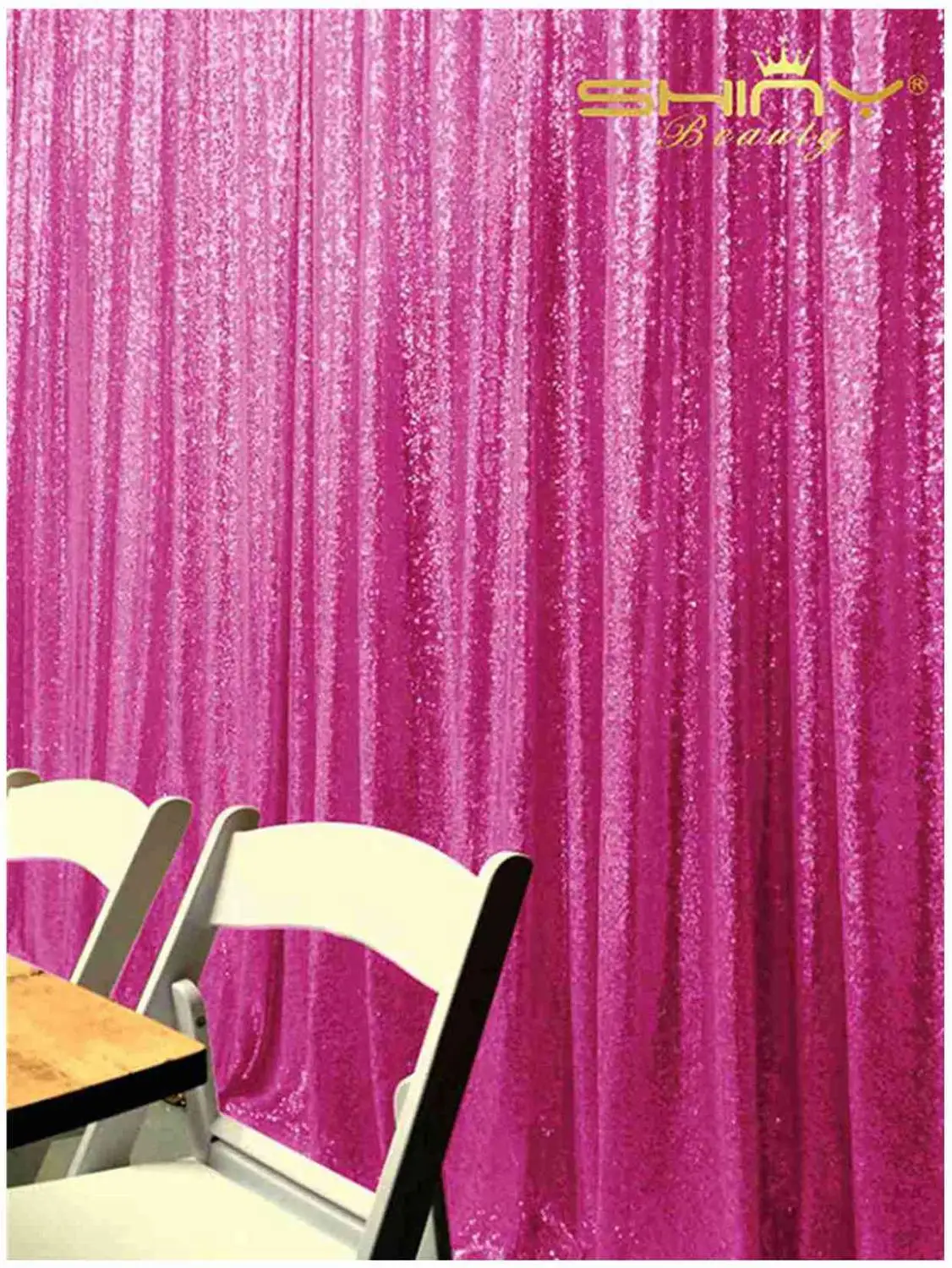 Shinybeauty ярко-розовый фон с пайетками занавес фуксия фотобудка фон Свадебный Decoration-M190726