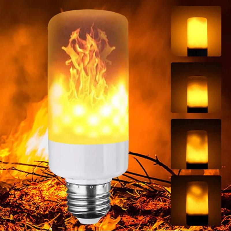 

E27 Flame Bulb LED Dynamic Flame Effect Fire Light Bulbs Corn Bulb Creative Flickering Emulation Decor LED Lamp Lighting Lamp