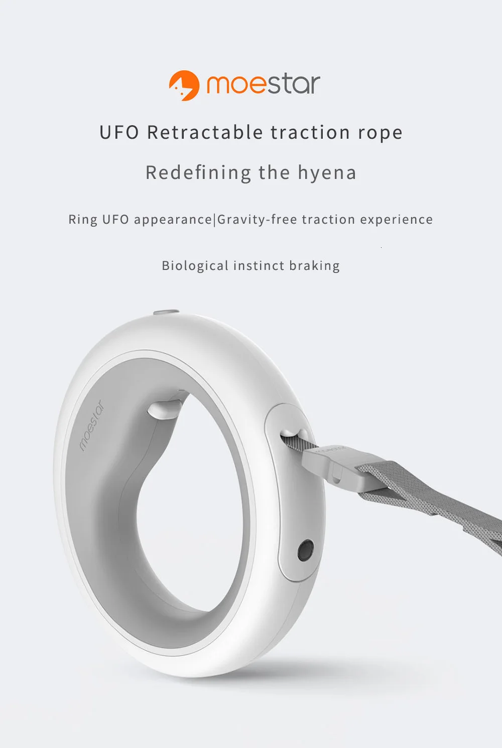 Xiaomi Moestar Retractable Dog Leash Ring Led Lighting Flexible Pet Collar Dog Puppy Traction Rope Belt Length 2.6m Smart Remote