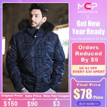 

MGP men's winter warm jacket with natural fur hood