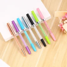 

50Pcs Colorful Bling Crystal Diamond Business Gel Pen Stationery Novelty Gifts Office Material School Supplies Black Ink