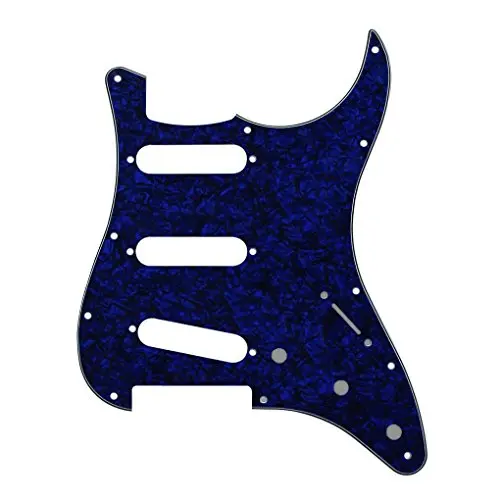 3S 11 отверстий электрогитара Strat Pickguard для FD США/Мехико Стиль гитары части, 4Ply черный жемчуг - Цвет: Темно-синий