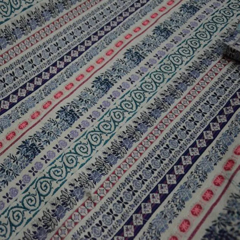 3 стиля жаккард геометрический полосатый цветочный этнический ткань пальто платье Шитье патч текстиль diy полиэстер tissu ткань C889