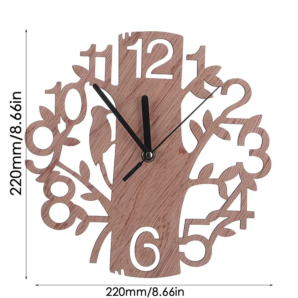 Дизайн деревянные часы в форме дерева настенные простые деревянные часы