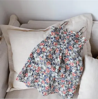 

2020 new girls floral dress summer fashion cotton girls vest dresses 1-6 years HV804