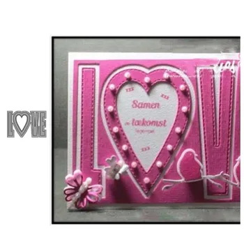 

JC LOVE Letters Metal Cutting Dies Scrapbooking New Arrival Die Cut DIY Card Make Stencil Craft Mold Mould Album Decoration New