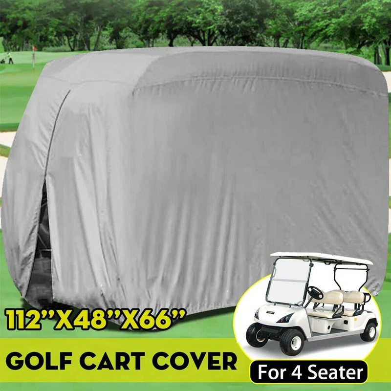 Водонепроницаемый пылезащитный чехол для гольф-кары для 4 легковых Гольф-каров для Yamaha Club Car EZ-GO модель серебристого цвета