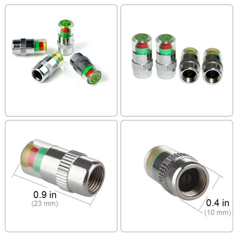 4 шт./компл. 2,4 Бар 36 PSI монитор давления в шинах Манометр Датчик колпачка сенсорный индикатор инструменты мониторинга комплект
