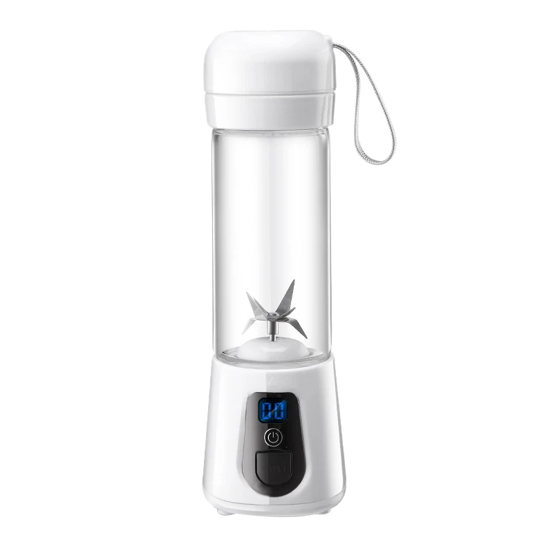 

Portable Personal Blender,420ML Multifunctional Glass USB Rechargeable Juicer Bottle,Personal Blender with Durable Glass