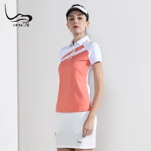 Новинка, EAGEGOF, женская рубашка для гольфа, короткий рукав, летняя женская спортивная одежда, дышащая женская одежда для гольфа