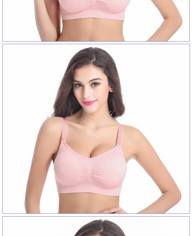 New Style Pregnant Women Non-Steel Ring Front Buckle Large Size Nursing Bras Feeding Adjustable Push up Non-trace Bra Underwear