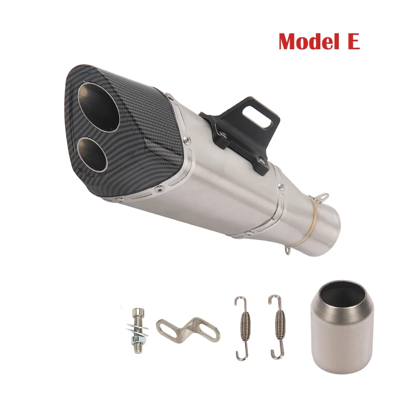 51mm Motorcycle Dual-outlet Pipe Exhaust Muffler Vent Pipe for ATV Dirt Street Bike Stainless Steel - Image 5