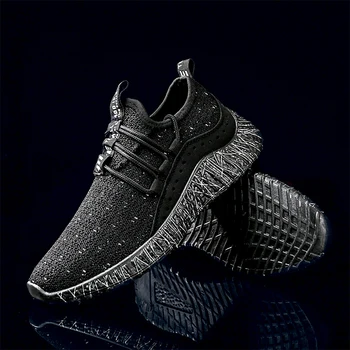 

2019 Air Mesh Sneakers Men Summer Flyknit Casual Shoes Boy Training Lace Up Shoe Man Jogging Sport Breathable Flats Hombre 6801