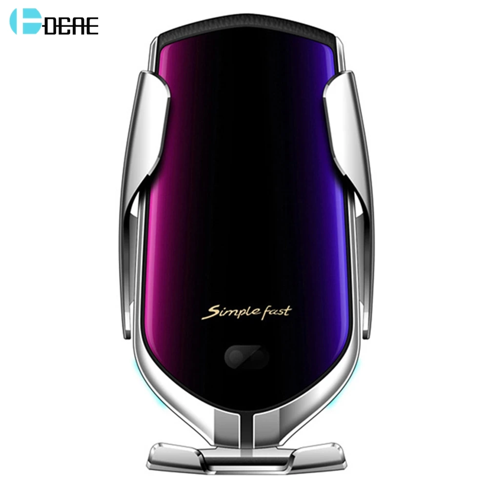 10w Automatic Clamping Qi Wireless Car Charger Mount For Iphone 13 12