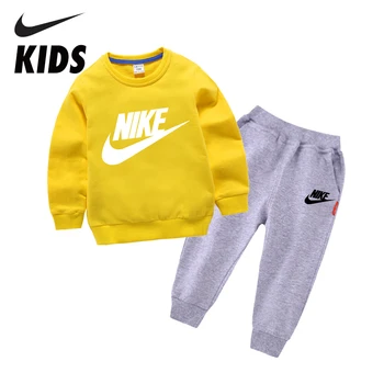 

Nike Cotton Children Clothing Sets Kids Sports Tracksuits Infant Outfit Kids Hoodies Boy School Sports Suits 2pcs/Set