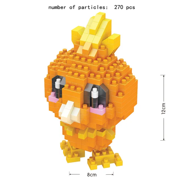 TAKARA TOMY 41 styles Pokemon Pikachu Building Blocks 3D DIY Educational Model Ornament Mewtwo Micro Small Assembled Block Brick 8080A